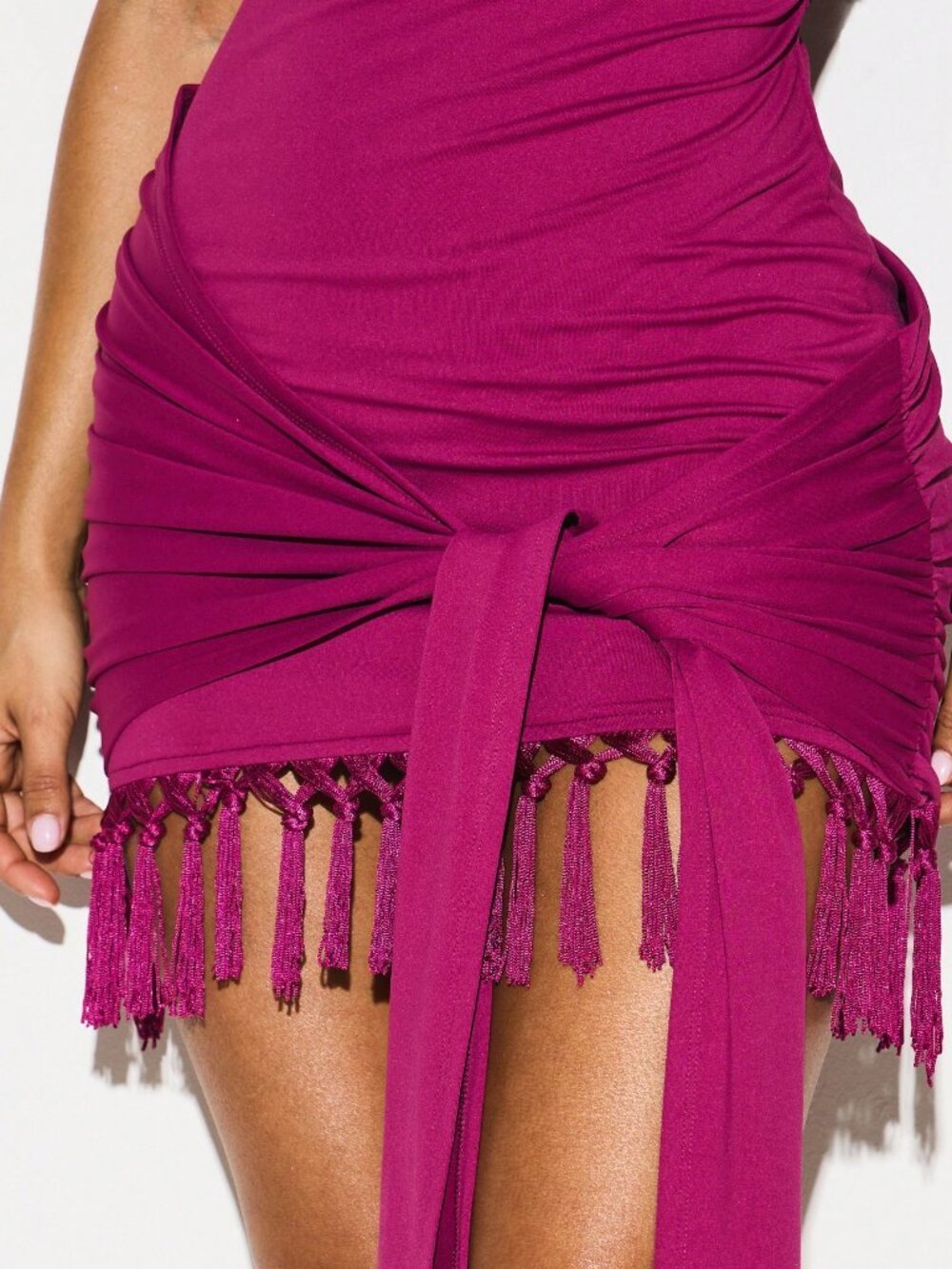 Red Violet Elegant Women's Mini Bodycon Dress - Picture 5 of 5